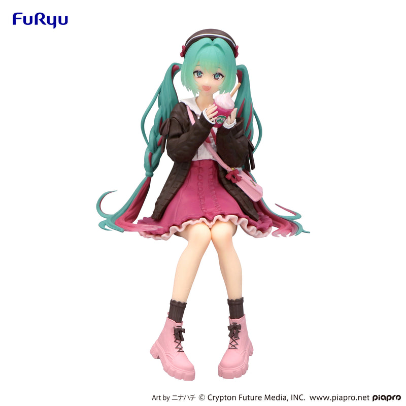 Hatsune Miku FuRyu Noodle Stopper Figure Autumn Date Pink Color ver.