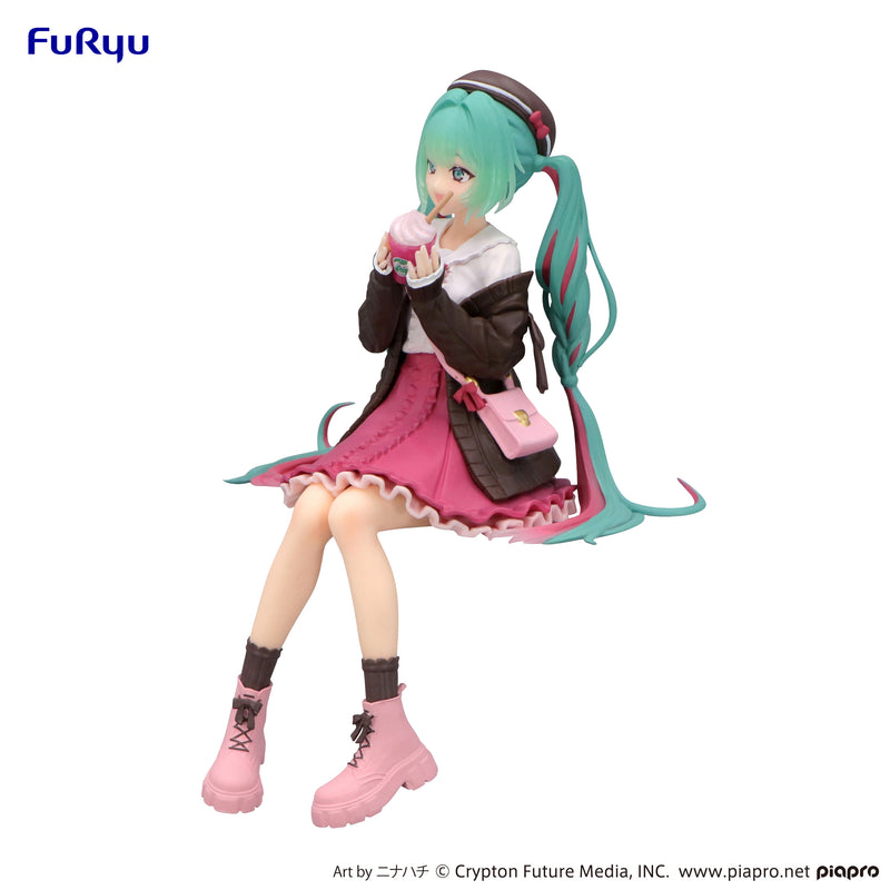 Hatsune Miku FuRyu Noodle Stopper Figure Autumn Date Pink Color ver.