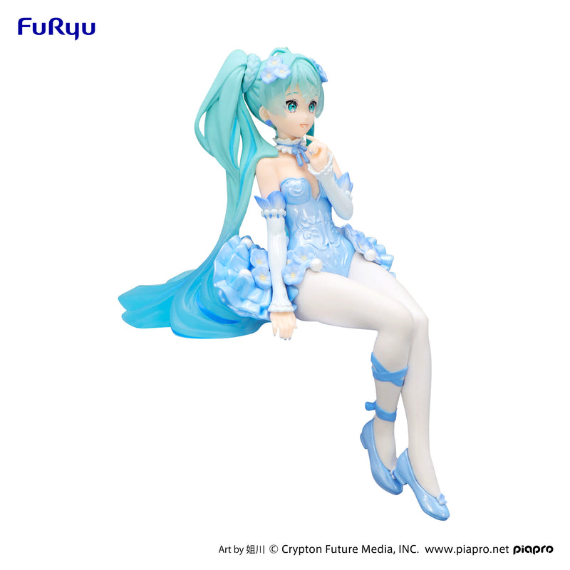 Hatsune Miku FuRyu Noodle Stopper Figure -Flower Fairy Nemophila Pail Blue Color ver.-