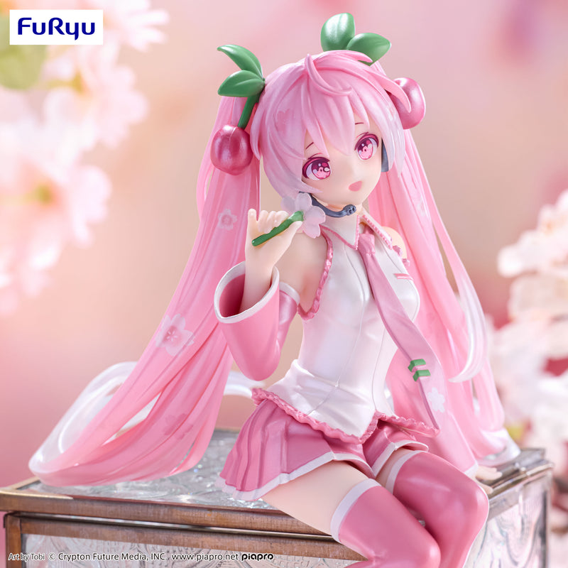 Hatsune Miku FuRyu Noodle Stopper Figure -Sakura Miku 2024 Pearl Color ver.-