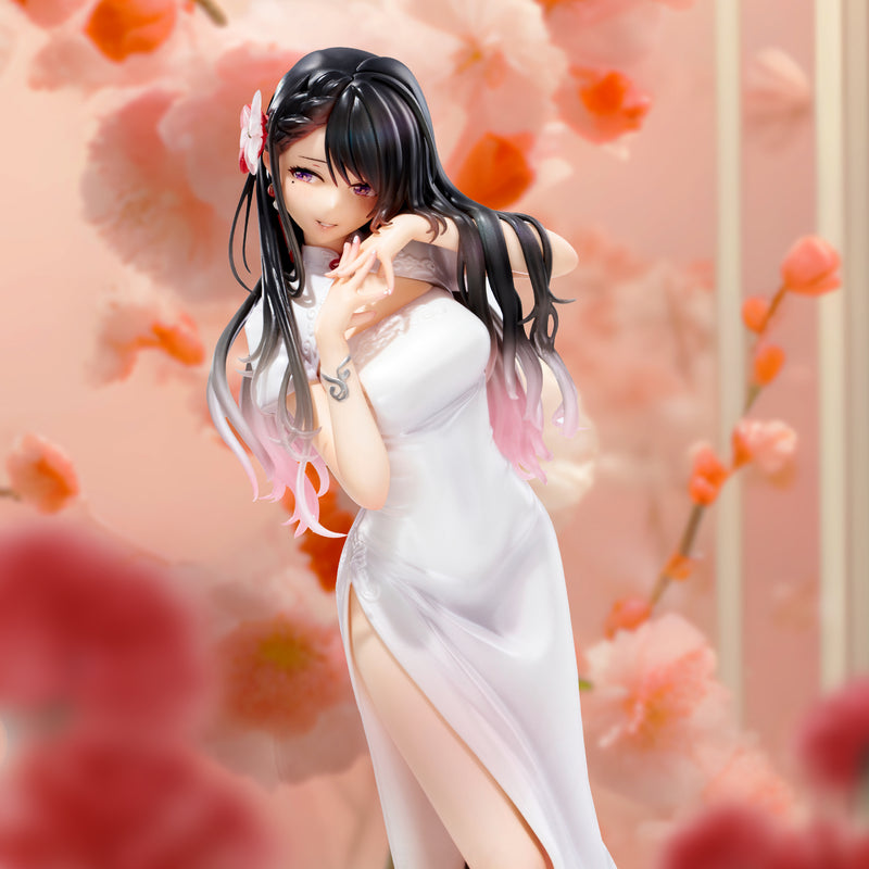 Mai Okuma illustration UNION CREATIVE Healing-type white chinese dress lady
