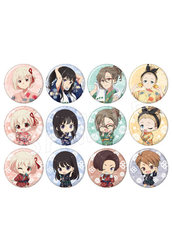 Lycoris Recoil Chugai Mining Trading Japanese Paper Can Badge Yukata Ver.(1 Random)