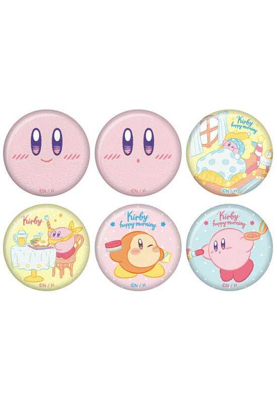 Kirby's Dream Land Twinkle Kirby Happy Morning Fabric Style Can Badge(1 Random)