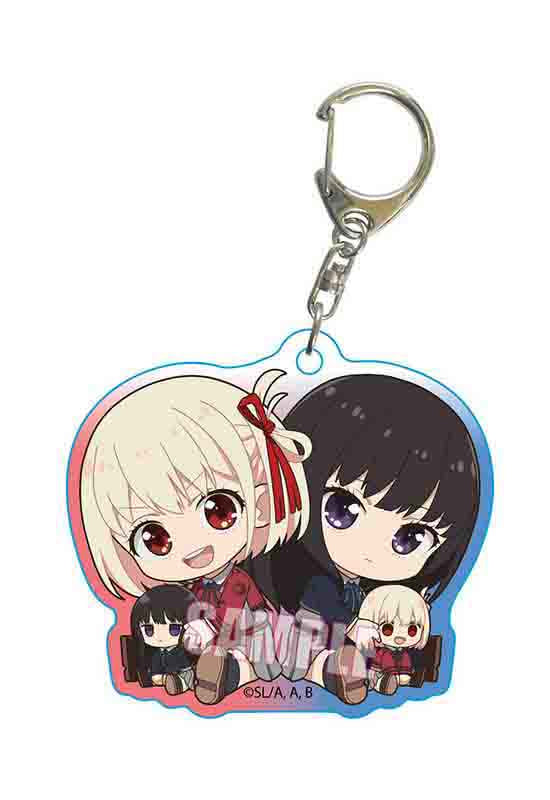 Lycoris Recoil Bell House GyuGyutto Acrylic Key Chain Chisato & Takina