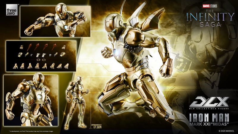 Marvel Studios: The Infinity Saga threezero DLX Iron Man Mark 21 Midas