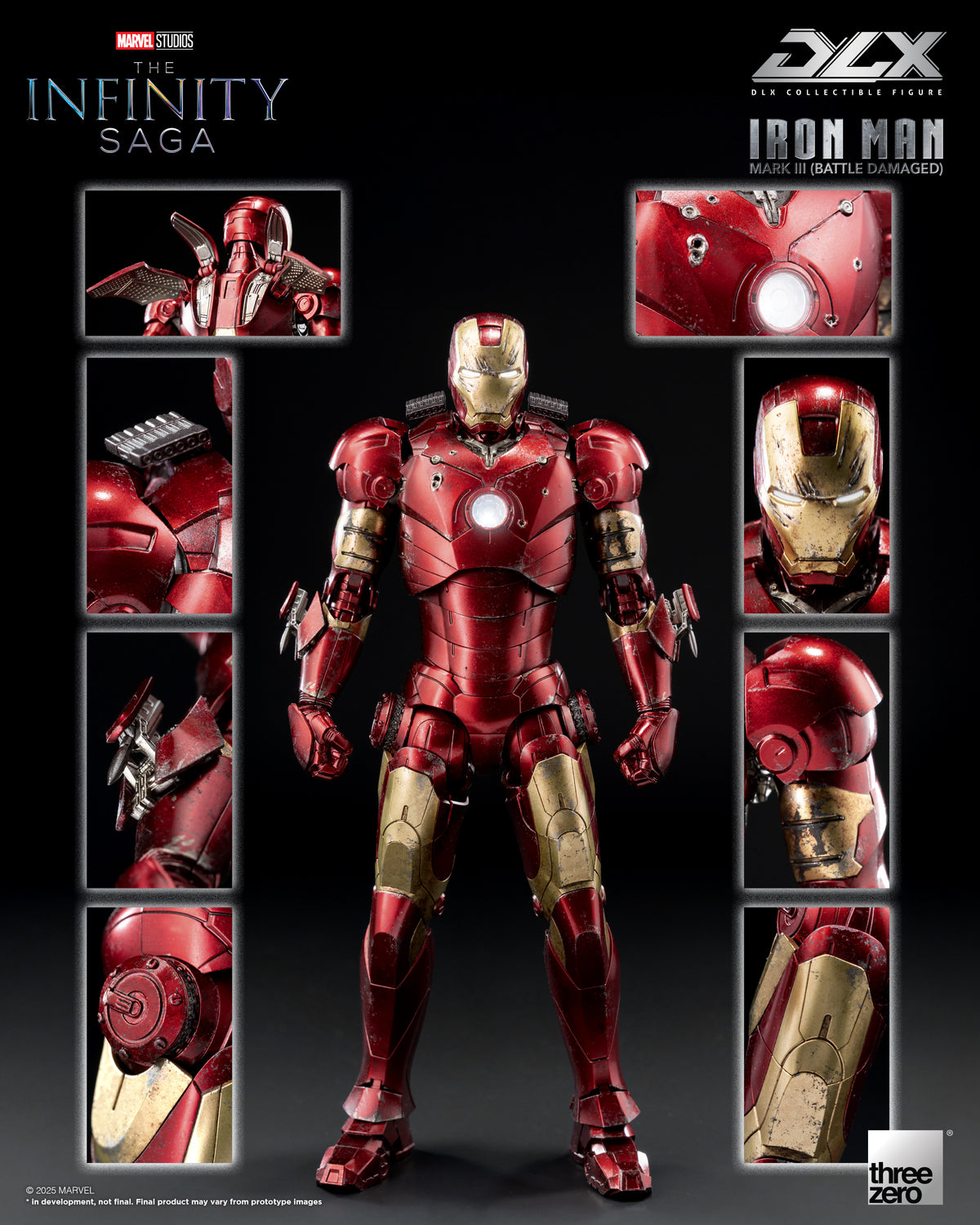 Mark Diecast Hot Toys MMS744D64 Ironman Mark III (Red Chrome