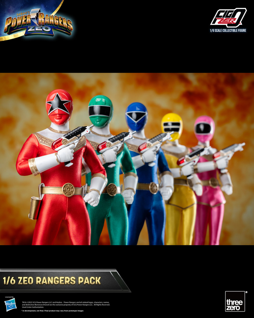 Zeo Rangers Tri Power Rangers Zeo threezero FigZero 1/6 Zeo Rangers Pack (re-run)