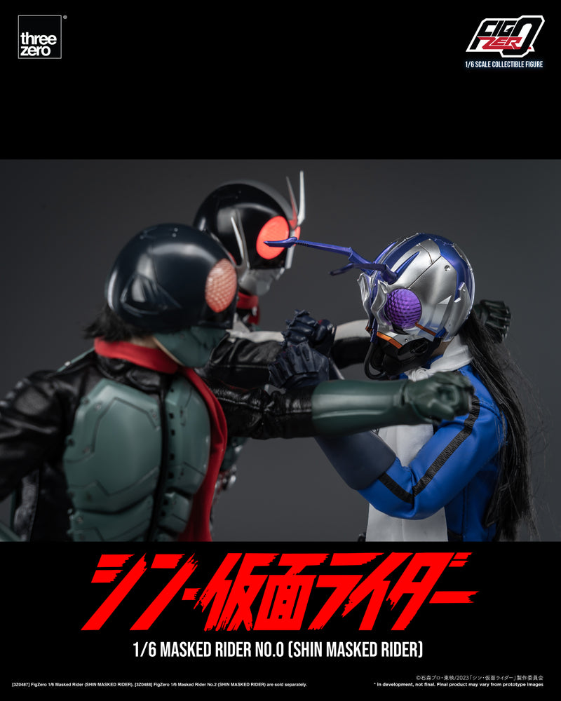 SHIN MASKED RIDER threezero 3A FigZero 1/6 Masked Rider No.0