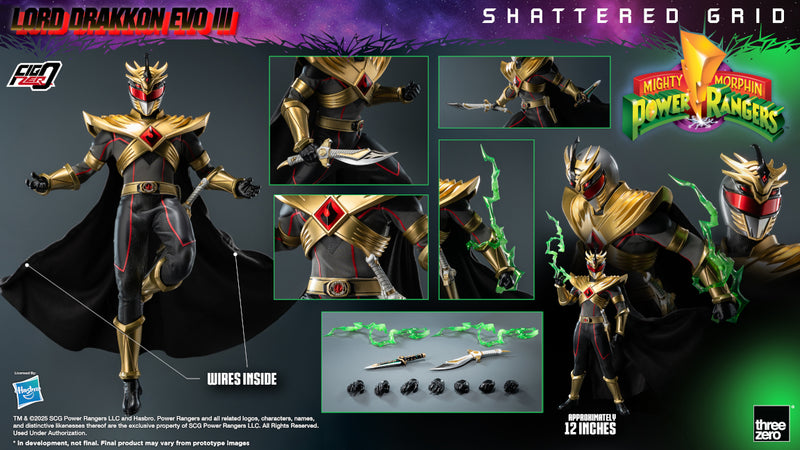 Mighty Morphin Power Rangers: Shattered Grid threezero FigZero 1/6 Lord Drakkon Evo III