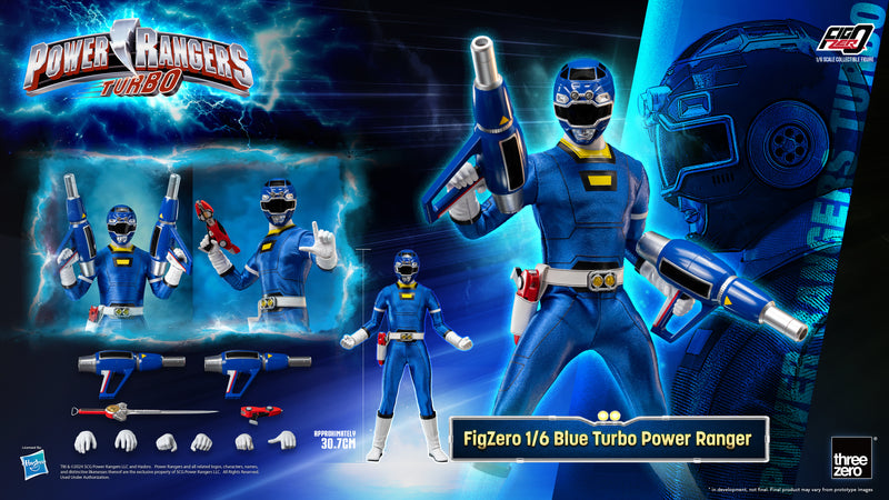 Power Rangers Turbo threezero FigZero 1/6 Blue Turbo Power Rangers