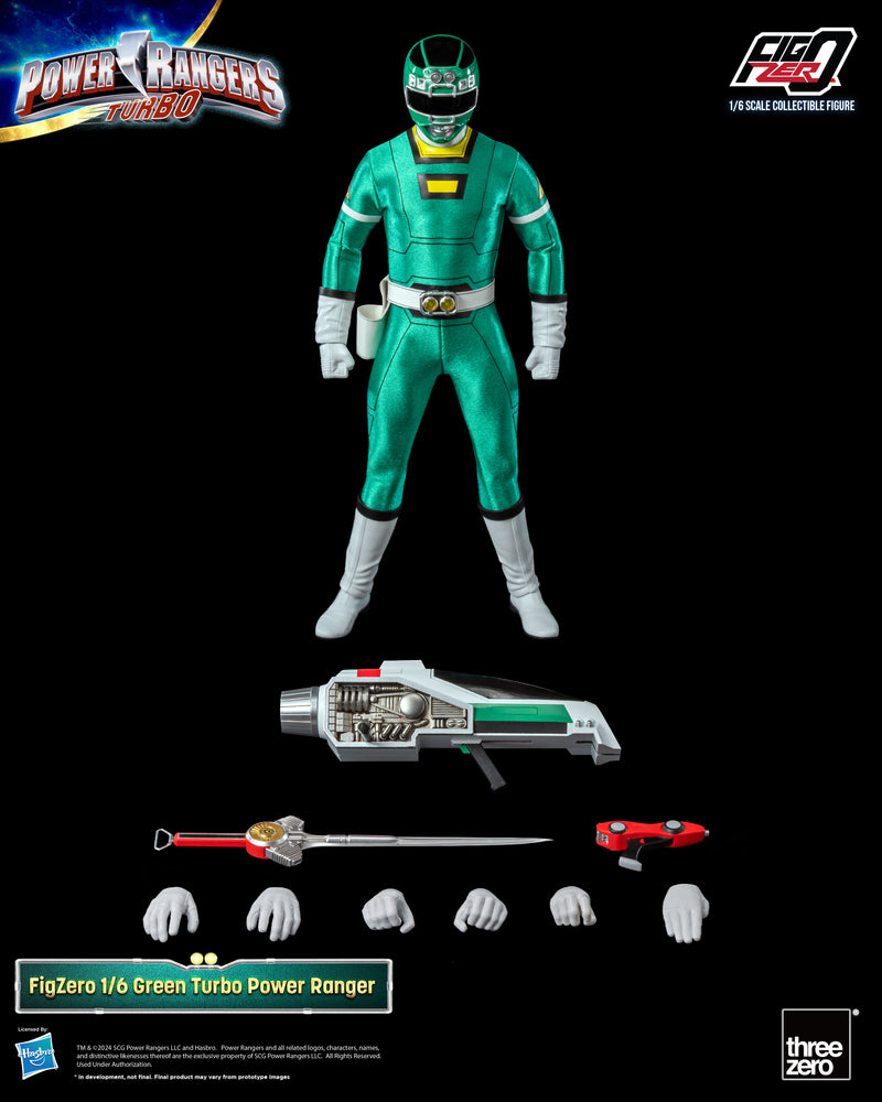 Power Rangers Turbo threezero FigZero 1/6 Green Turbo Power Rangers