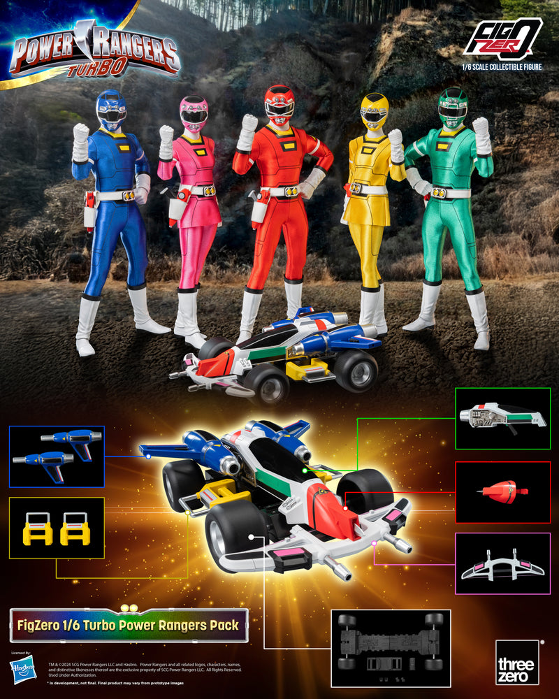 Power Rangers Turbo threezero FigZero 1/6 Turbo Power Rangers Pack