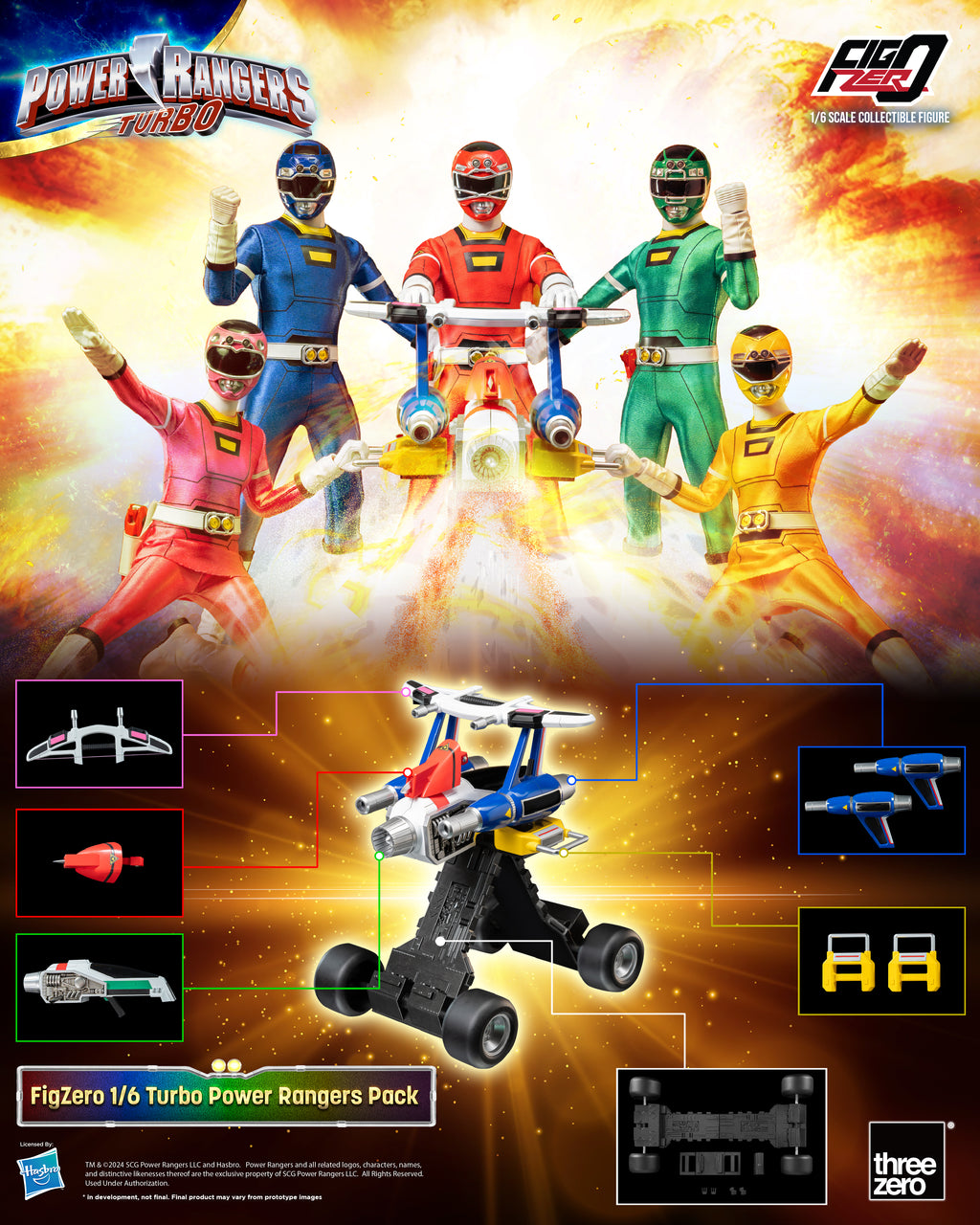 Power Rangers Pack Power Rangers Turbo threezero FigZero 1/6 Turbo Power Rangers Pack