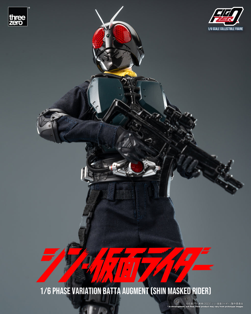 SHIN MASKED RIDER threezero FigZero 1/6 Phase Variation Batta Augment
