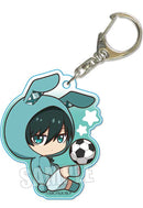 Blue Lock Bell House Pukasshu Acrylic Key Chain Itoshi Rin