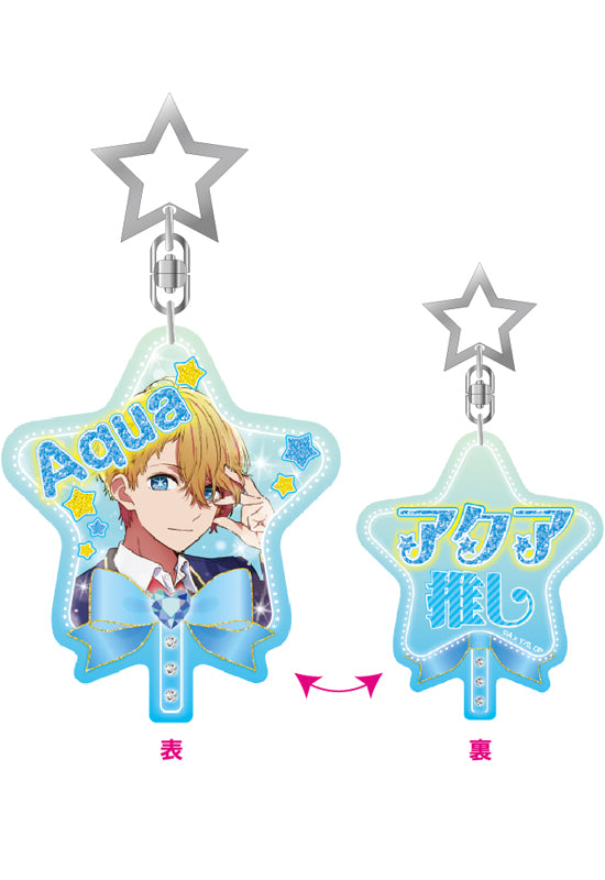 Oshi no Ko eyeup Uchiwa Type Acrylic Key Chain Aqua