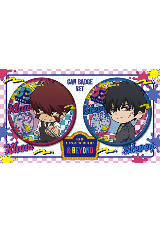 Blood Blockade Battlefront & Beyond Movic Can Badge Set Klaus & Steven