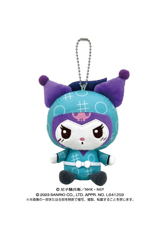 Nintama Rantaro Bandai Namco Nui x Sanrio Characters Purinui Plush Mascot Kirimaru x Kuromi