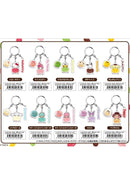Sanrio Characters Bandai Macaron Triple Acrylic Key Chain