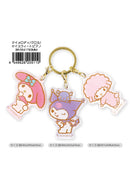 Sanrio Characters Yamano Shigyou 3 Charm Key Chain My Melody & Kuromi & My Sweet Piano