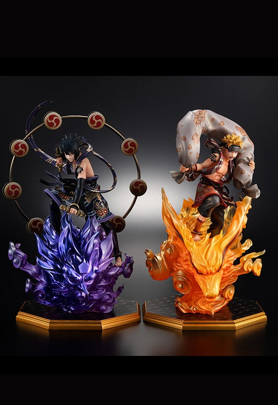 NARUTO -Shippuden- MEGAHOUSE Precious G.E.M.series  Naruto Uzumaki Wind God＆Sasuke Uchiha Thunder God Set