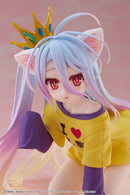 No Game No Life TAITO Desktop Cute Figure - Shiro (Cat Ear T-Shirt Ver.)