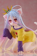 No Game No Life TAITO Desktop Cute Figure - Shiro (Cat Ear T-Shirt Ver.)