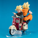 Dragon Ball Z MEGAHOUSE DESKTOP REAL McCOY EX Super Saiyan Son Goku &  Super Saiyan Son Gohan＆Mortorbike