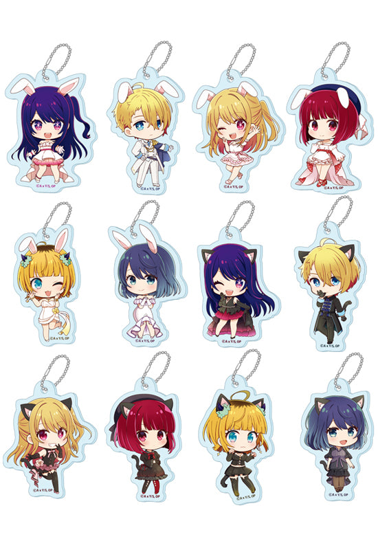 Oshi no Ko Seasonal-Plants Puchichoko Trading Acrylic Key Chain White Dress & Black Dress