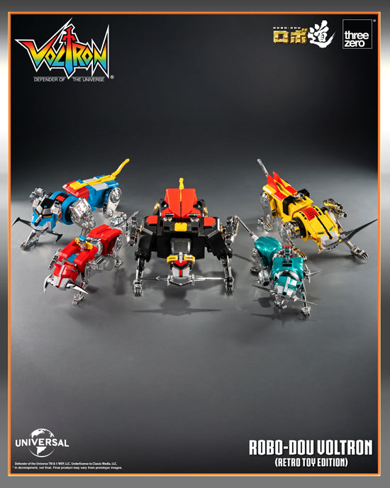 Voltron: Defender of the Universe threezero X ROBO-DOU Voltron (Retro Toy Edition)