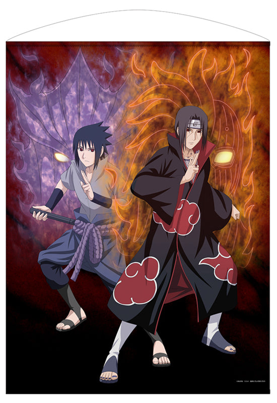 NARUTO -Shippuden- Cospa Original Illustration Uchiha Sasuke & Uchiha Itachi 100cm Tapestry