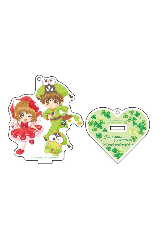 Cardcaptor Sakura x Sanrio Characters UpFields Acrylic Stand Key Chain Flower Ver. Sakura x Syaoran x Kero Kero Keroppi