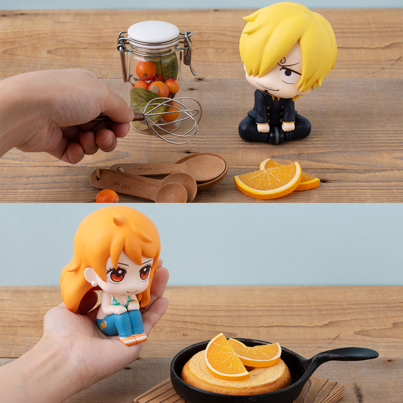 ONE PIECE MEGAHOUSE Lookup Sanji＆Nami set 【with Cloche & Orange】