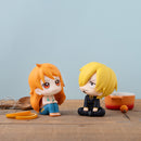 ONE PIECE MEGAHOUSE Lookup Sanji＆Nami set 【with Cloche & Orange】