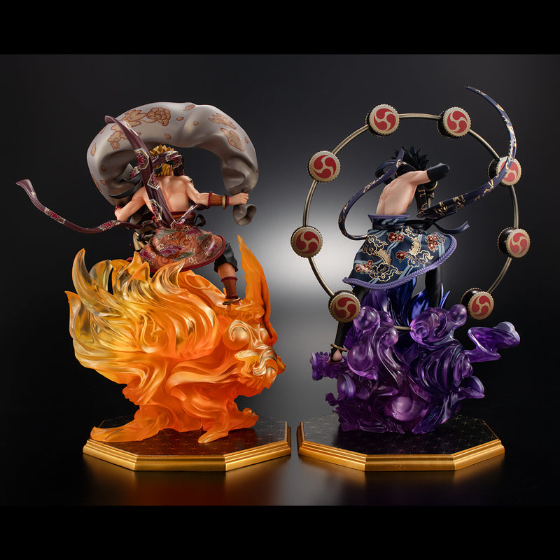 NARUTO -Shippuden- MEGAHOUSE Precious G.E.M.series  Naruto Uzumaki Wind God＆Sasuke Uchiha Thunder God Set