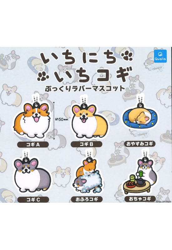 1 Day 1 Corgi Qualia Pukkuri Rubber Mascot(1 Random)