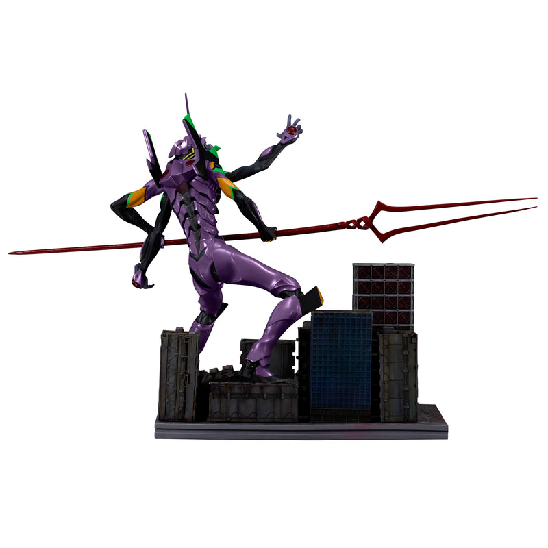 Evangelion: 3.0+1.0 Thrice Upon a Time UNION CREATIVE SCENE SCAPE DIORAMA EVA Unit 01 vs EVA Unit 13 Limited Edition Color Version.