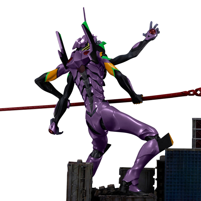 Evangelion: 3.0+1.0 Thrice Upon a Time UNION CREATIVE SCENE SCAPE DIORAMA EVA Unit 01 vs EVA Unit 13 Limited Edition Color Version.