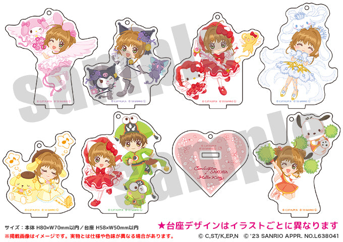 Cardcaptor Sakura x Sanrio Characters UpFields Acrylic Stand Key Chain Flower Ver. Sakura x Hello Kitty