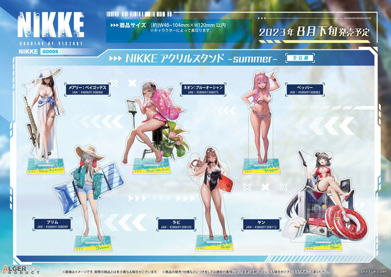 Goddess of Victory: Nikke Algernon Product Acrylic Stand -Summer- Neon: Blue Ocean