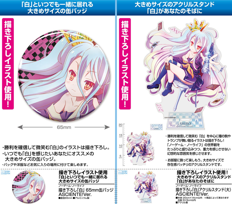 No Game No Life Cospa Original Illustration Shiro Acrylic Stand (Large) Asciente! Ver.