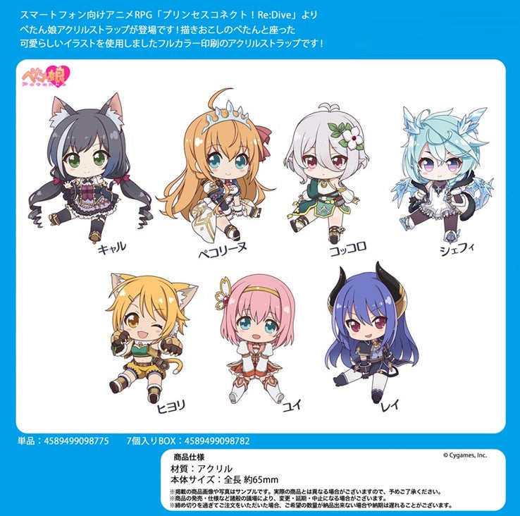 Princess Connect! Re:Dive Penguin Parade Petanko Trading Acrylic Strap (Box of 7)