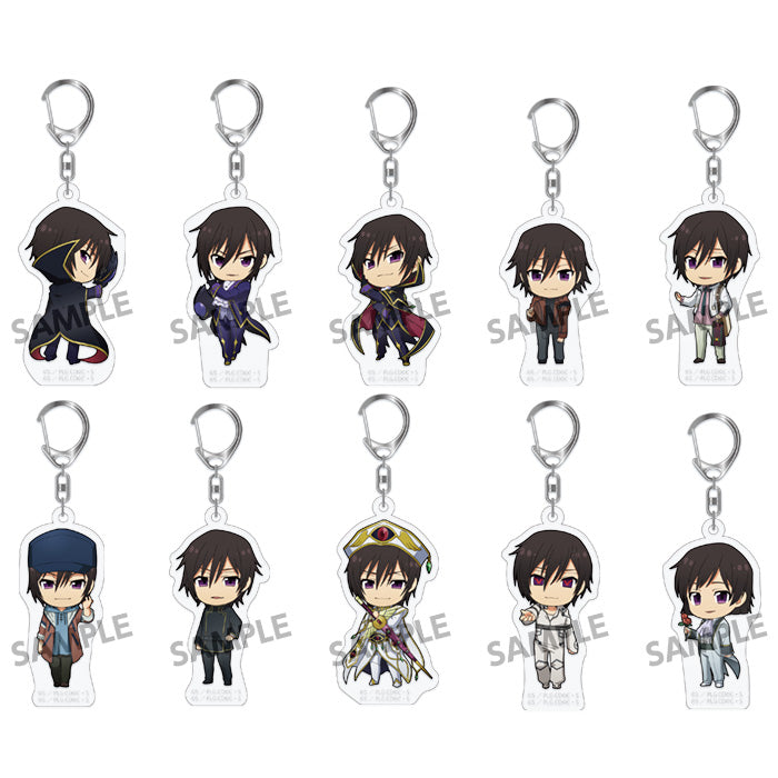 Code Geass Hobby Stock Series Trading Acrylic Key Chain Lelouch Collection (1 Random)