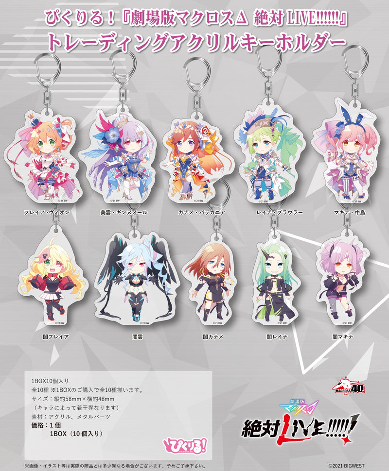 Macross Delta Movie: Absolute Live!!!!!! Hobby Stock Pikuriru! Trading Acrylic Key Chain(1 Random)