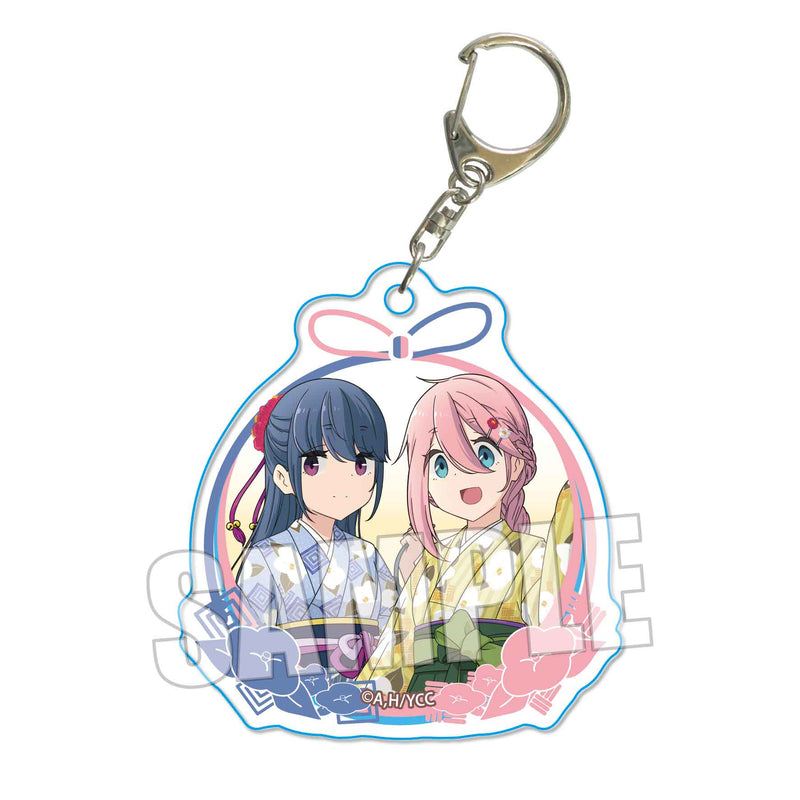 Yurucamp Season 2 Bell House Trading Acrylic Key Chain Kimono Ver.(1 Random)