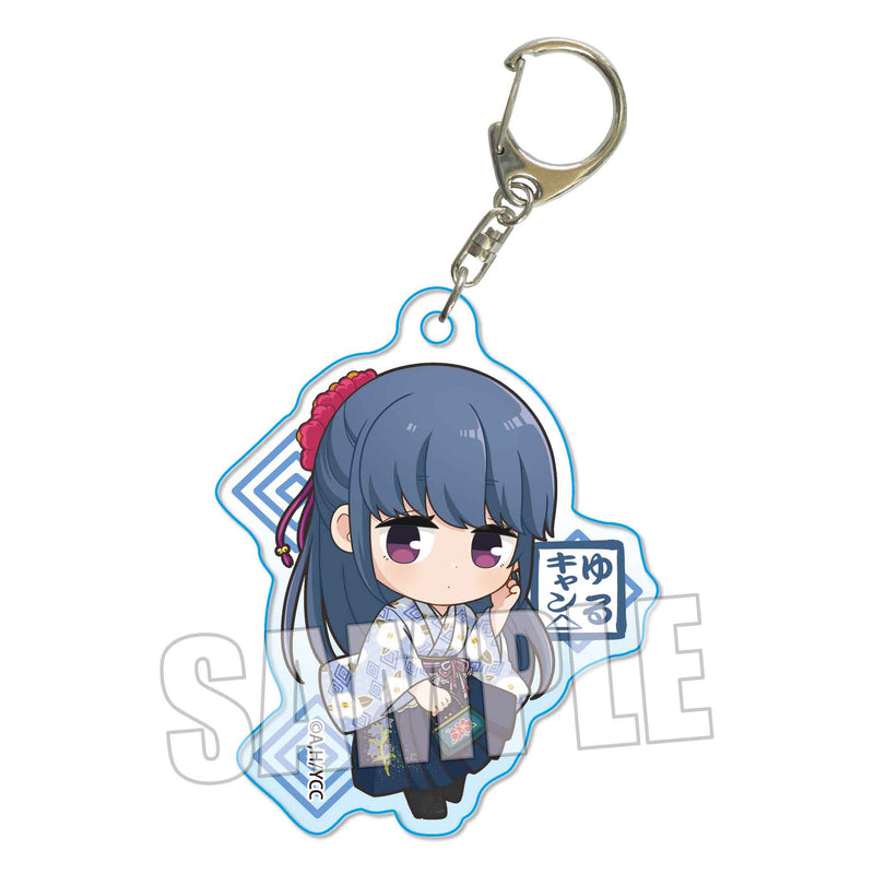 Yurucamp Season 2 Bell House Trading Acrylic Key Chain Kimono Ver.(1 Random)