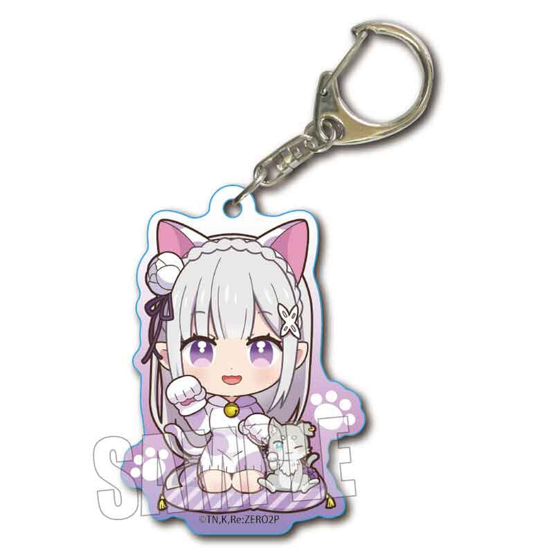 Re:Zero kara Hajimeru Isekai Seikatsu Bell House Trading Acrylic Key Chain Beckoning Cat(1 Random)