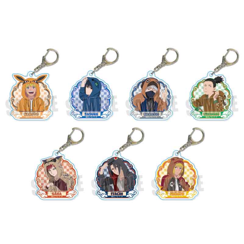 NARUTO -Shippuden- Bell House Trading Acrylic Key Chain Kigurumi Pajamas Ver. (1 Random)