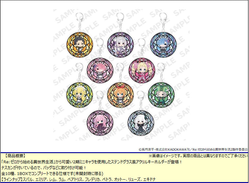 Re:Zero kara Hajimeru Isekai Seikatsu KADOKAWA Acrylic Key Chain 2nd Season Ver.(1 Random)