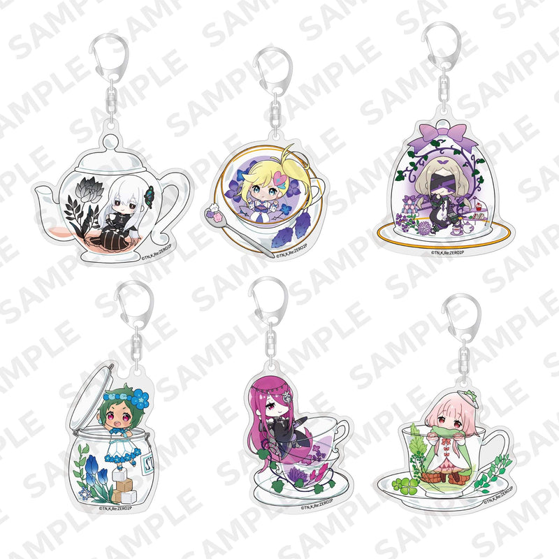 Re:Zero kara Hajimeru Isekai Seikatsu KADOKAWA Acrylic Key Chain Witch and Tea Party Ver. (Box of 6)